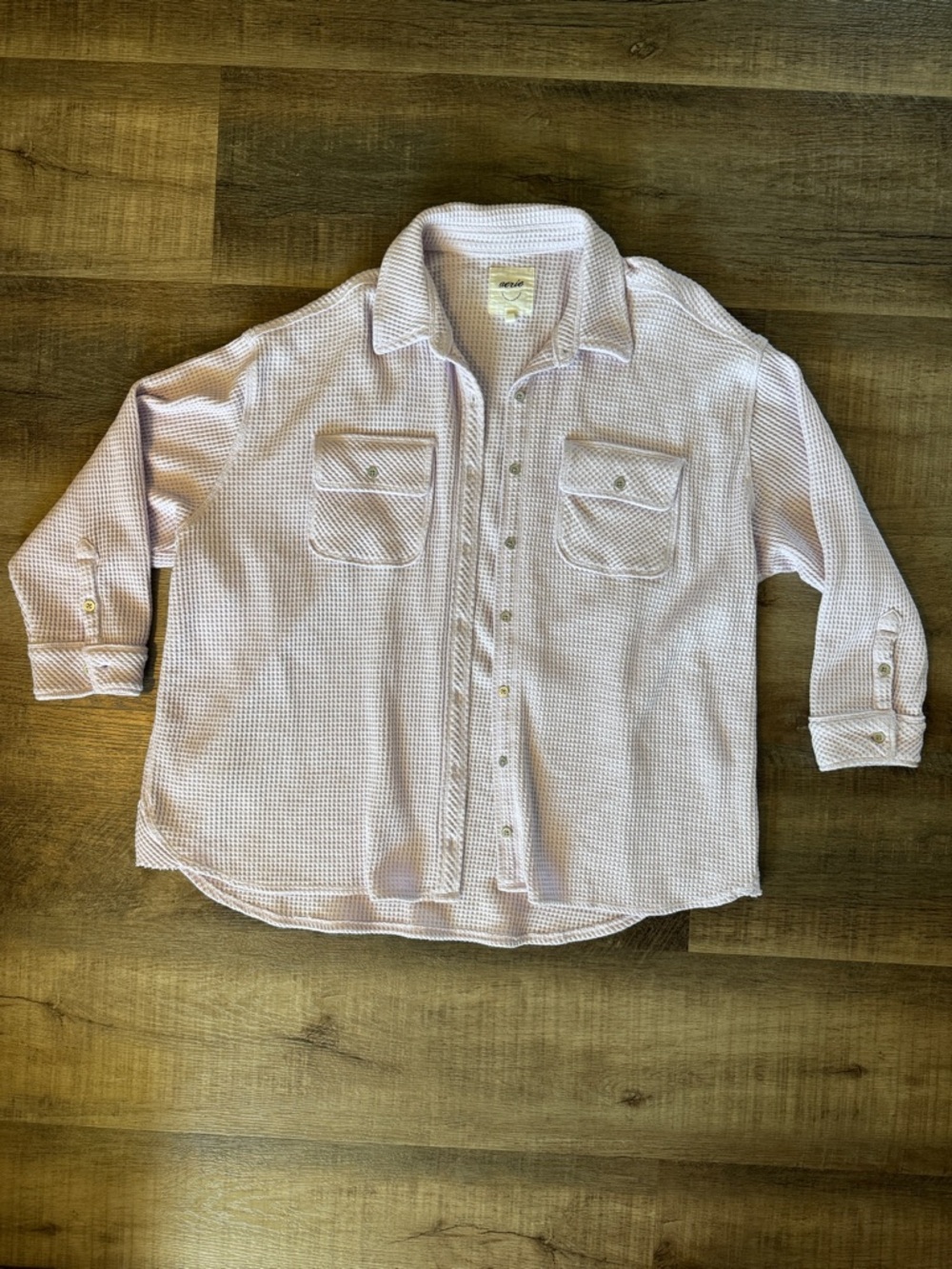 aerie Light Lavender Button-Down Shirt